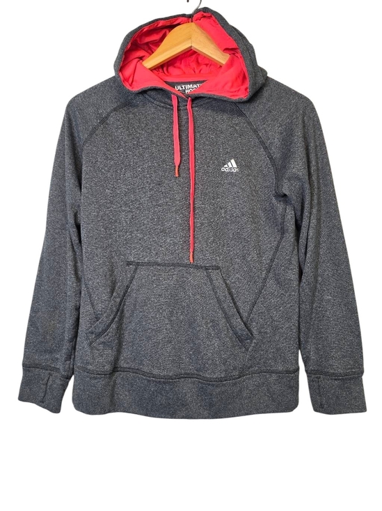 adidas Tops - adidas  Charcoal Gray Hoodie with Pink Lined Hood